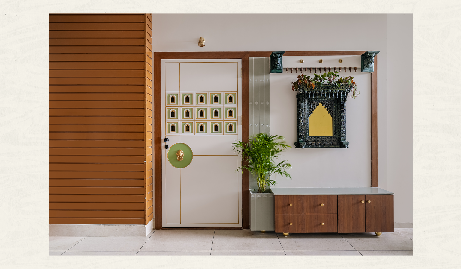 Modern simplistic interior design with Indian touch